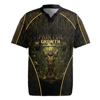 Personalized Muscular Cat Weightlifting Rugby Jersey Pain For Growth Dark Fantasy Gym Graphic