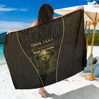Personalized Muscular Cat Weightlifting Sarong Pain For Growth Dark Fantasy Gym Graphic
