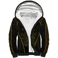 Personalized Muscular Cat Weightlifting Sherpa Hoodie Pain For Growth Dark Fantasy Gym Graphic