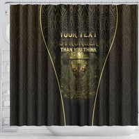 Personalized Muscular Cat Weightlifting Shower Curtain Pain For Growth Dark Fantasy Gym Graphic
