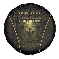 Personalized Muscular Cat Weightlifting Spare Tire Cover Pain For Growth Dark Fantasy Gym Graphic