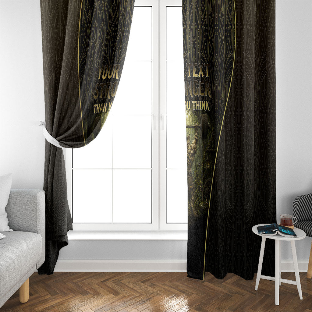 Personalized Muscular Cat Weightlifting Window Curtain Pain For Growth Dark Fantasy Gym Graphic