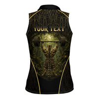 Personalized Muscular Cat Weightlifting Women Sleeveless Polo Shirt Pain For Growth Dark Fantasy Gym Graphic