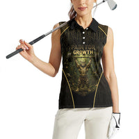 Personalized Muscular Cat Weightlifting Women Sleeveless Polo Shirt Pain For Growth Dark Fantasy Gym Graphic