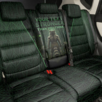 Personalized Muscular Raccoon Weightlifting Back Car Seat Cover Pain For Growth Dark Fantasy Gym Graphic