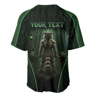 Personalized Muscular Raccoon Weightlifting Baseball Jersey Pain For Growth Dark Fantasy Gym Graphic