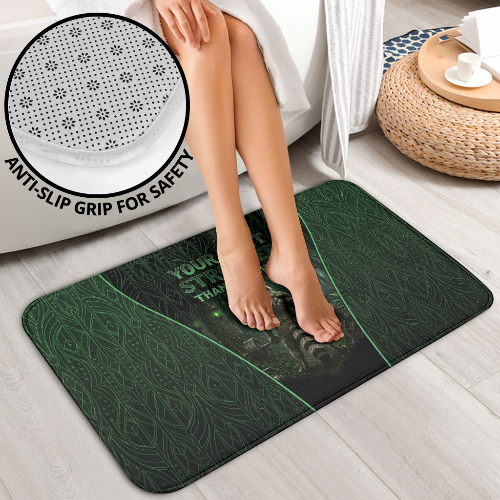 Personalized Muscular Raccoon Weightlifting Bathroom Set Pain For Growth Dark Fantasy Gym Graphic