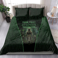 Personalized Muscular Raccoon Weightlifting Bedding Set Pain For Growth Dark Fantasy Gym Graphic