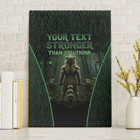Personalized Muscular Raccoon Weightlifting Canvas Wall Art Pain For Growth Dark Fantasy Gym Graphic