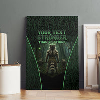 Personalized Muscular Raccoon Weightlifting Canvas Wall Art Pain For Growth Dark Fantasy Gym Graphic