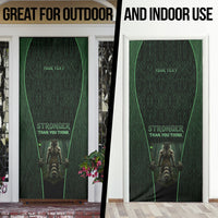 Personalized Muscular Raccoon Weightlifting Door Cover Pain For Growth Dark Fantasy Gym Graphic