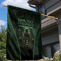 Personalized Muscular Raccoon Weightlifting Garden Flag Pain For Growth Dark Fantasy Gym Graphic