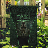 Personalized Muscular Raccoon Weightlifting Garden Flag Pain For Growth Dark Fantasy Gym Graphic