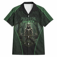 Personalized Muscular Raccoon Weightlifting Hawaiian Shirt Pain For Growth Dark Fantasy Gym Graphic