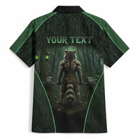 Personalized Muscular Raccoon Weightlifting Hawaiian Shirt Pain For Growth Dark Fantasy Gym Graphic