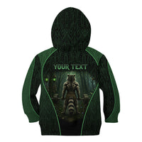 Personalized Muscular Raccoon Weightlifting Kid Hoodie Pain For Growth Dark Fantasy Gym Graphic