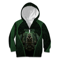Personalized Muscular Raccoon Weightlifting Kid Hoodie Pain For Growth Dark Fantasy Gym Graphic