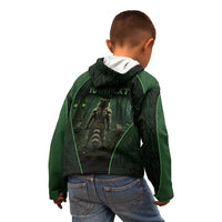 Personalized Muscular Raccoon Weightlifting Kid Hoodie Pain For Growth Dark Fantasy Gym Graphic