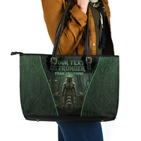 Personalized Muscular Raccoon Weightlifting Leather Tote Bag Pain For Growth Dark Fantasy Gym Graphic
