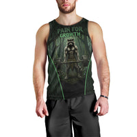 Personalized Muscular Raccoon Weightlifting Men Tank Top Pain For Growth Dark Fantasy Gym Graphic