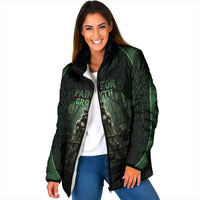 Personalized Muscular Raccoon Weightlifting Padded Jacket Pain For Growth Dark Fantasy Gym Graphic