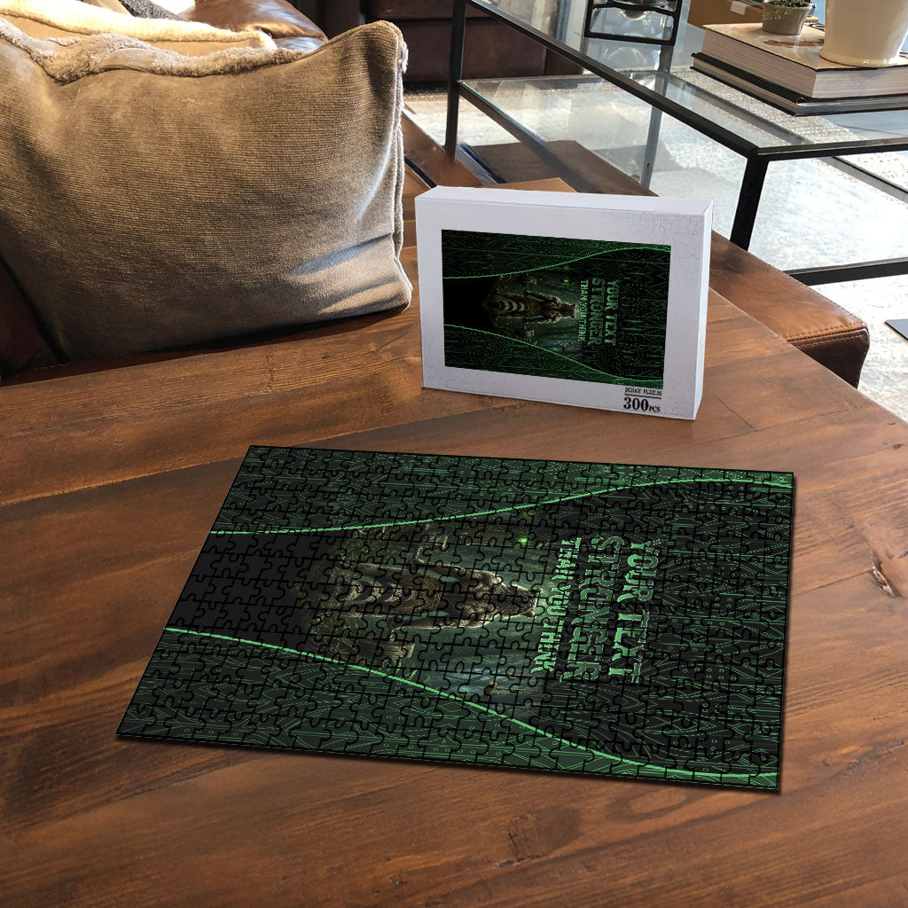 Personalized Muscular Raccoon Weightlifting Puzzle Pain For Growth Dark Fantasy Gym Graphic
