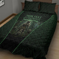 Personalized Muscular Raccoon Weightlifting Quilt Bed Set Pain For Growth Dark Fantasy Gym Graphic