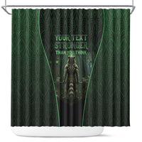 Personalized Muscular Raccoon Weightlifting Shower Curtain Pain For Growth Dark Fantasy Gym Graphic