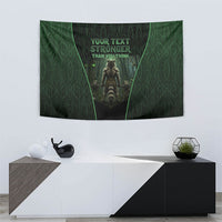 Personalized Muscular Raccoon Weightlifting Tapestry Pain For Growth Dark Fantasy Gym Graphic