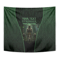 Personalized Muscular Raccoon Weightlifting Tapestry Pain For Growth Dark Fantasy Gym Graphic