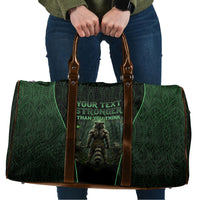 Personalized Muscular Raccoon Weightlifting Travel Bag Pain For Growth Dark Fantasy Gym Graphic