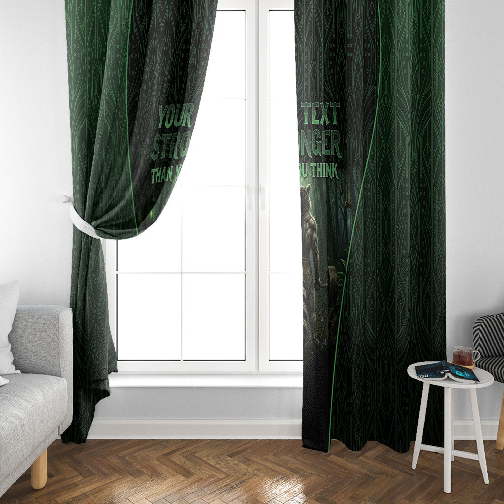 Personalized Muscular Raccoon Weightlifting Window Curtain Pain For Growth Dark Fantasy Gym Graphic