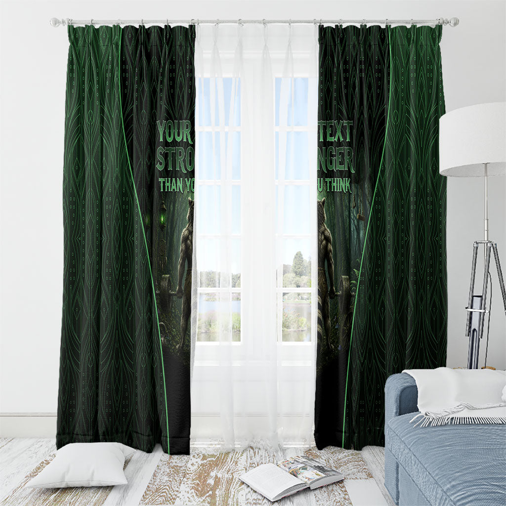 Personalized Muscular Raccoon Weightlifting Window Curtain Pain For Growth Dark Fantasy Gym Graphic