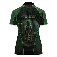 Personalized Muscular Raccoon Weightlifting Women Polo Shirt Pain For Growth Dark Fantasy Gym Graphic