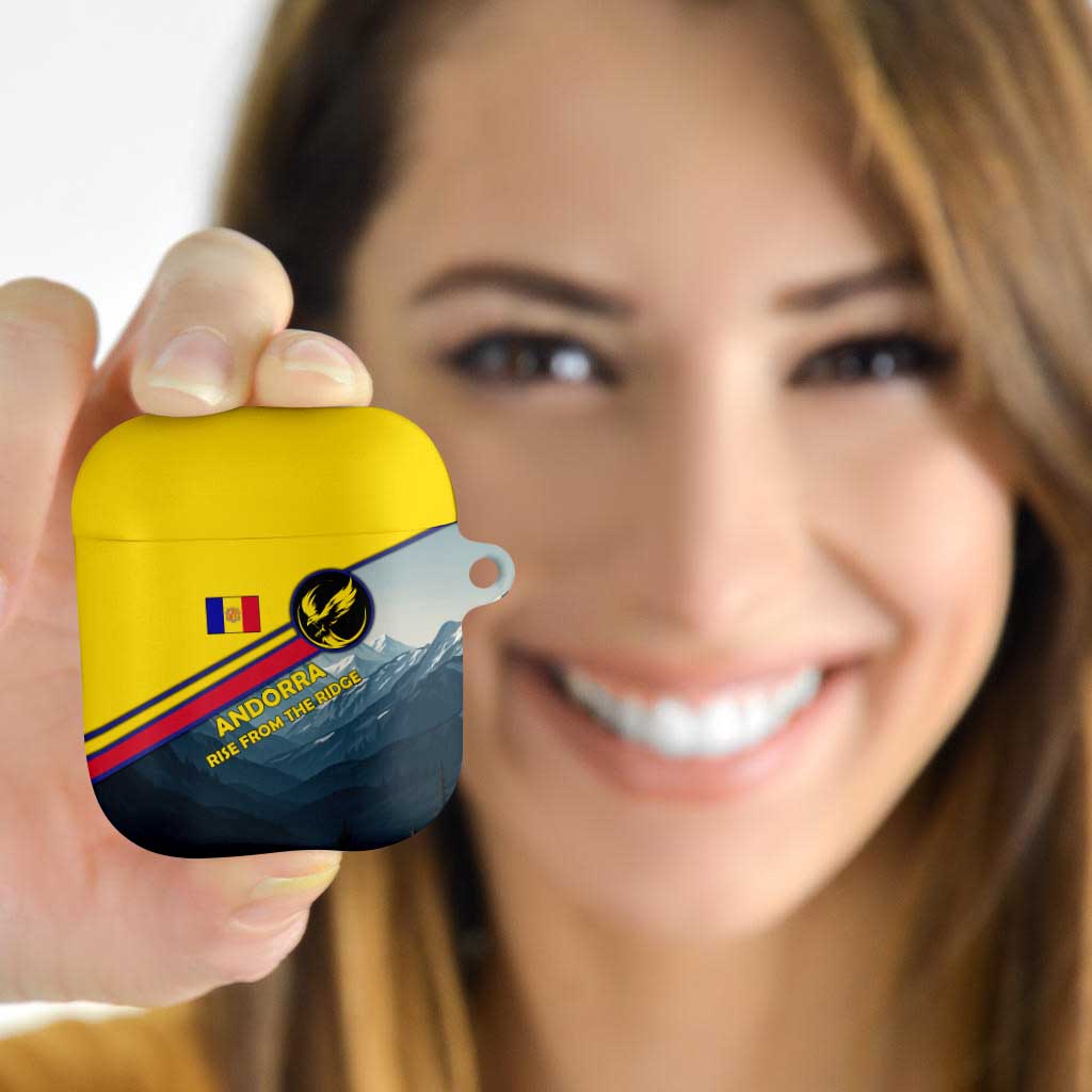 Andorra AirPods Case with Mountain Ridge and Eagle Emblem Design - Wonder Print Shop