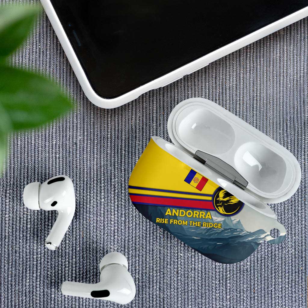 Andorra AirPods Case with Mountain Ridge and Eagle Emblem Design - Wonder Print Shop