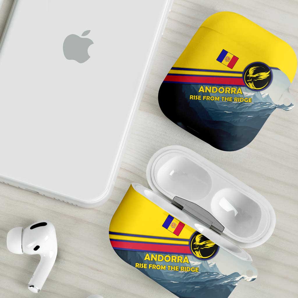 Andorra AirPods Case with Mountain Ridge and Eagle Emblem Design - Wonder Print Shop