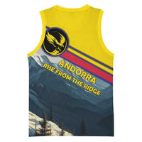 Andorra Basketball Jersey with Mountain Ridge and Eagle Emblem Design - Wonder Print Shop