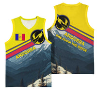 Andorra Basketball Jersey with Mountain Ridge and Eagle Emblem Design - Wonder Print Shop