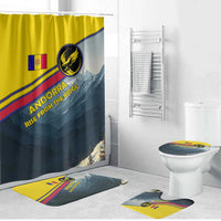 Andorra Bathroom Set with Mountain Ridge and Eagle Emblem Design - Wonder Print Shop