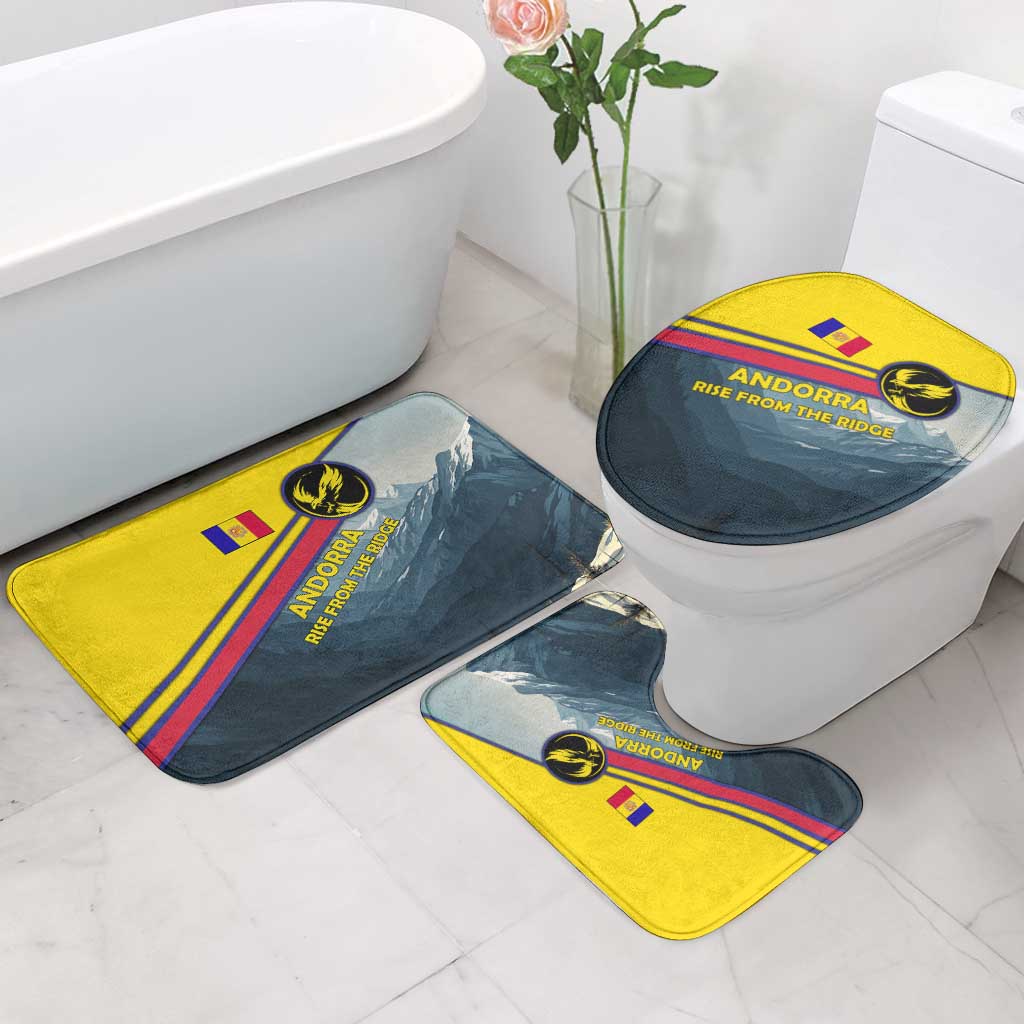 Andorra Bathroom Set with Mountain Ridge and Eagle Emblem Design - Wonder Print Shop