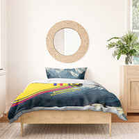Andorra Bedding Set with Mountain Ridge and Eagle Emblem Design - Wonder Print Shop