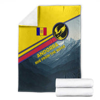 Andorra Blanket with Mountain Ridge and Eagle Emblem Design - Wonder Print Shop