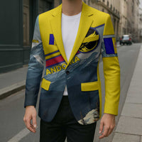 Andorra Blazer with Mountain Ridge and Eagle Emblem Design - Wonder Print Shop