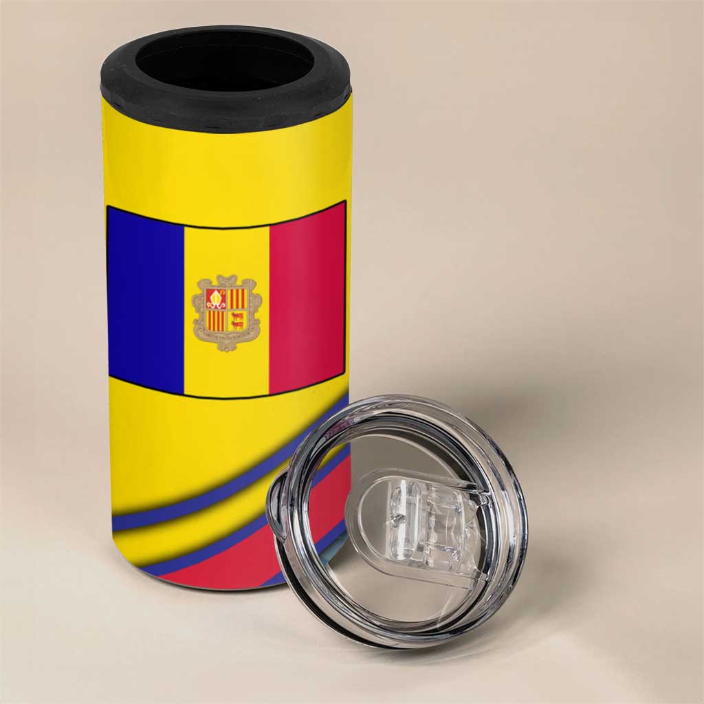 Andorra 4 in 1 Can Cooler Tumbler with Mountain Ridge and Eagle Emblem Design - Wonder Print Shop