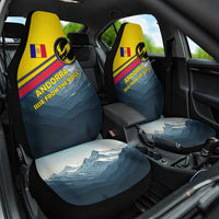 Andorra Car Seat Cover with Mountain Ridge and Eagle Emblem Design - Wonder Print Shop