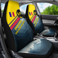 Andorra Car Seat Cover with Mountain Ridge and Eagle Emblem Design - Wonder Print Shop