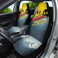 Andorra Car Seat Cover with Mountain Ridge and Eagle Emblem Design - Wonder Print Shop