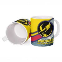 Andorra Ceramic Mug with Mountain Ridge and Eagle Emblem Design - Wonder Print Shop