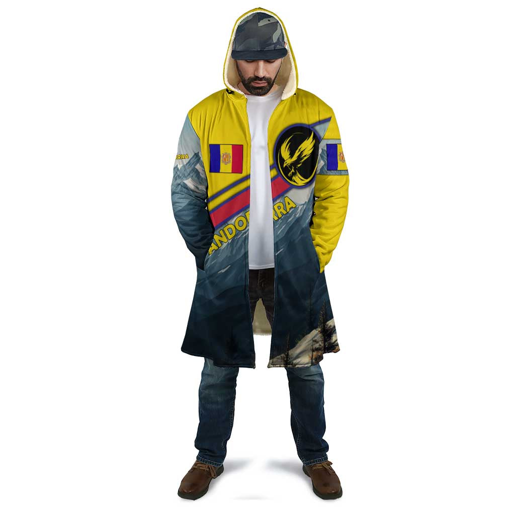 Andorra Cloak with Mountain Ridge and Eagle Emblem Design - Wonder Print Shop